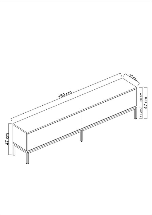 Hanah Home Soporte de TV Lord - Antracita, Negro